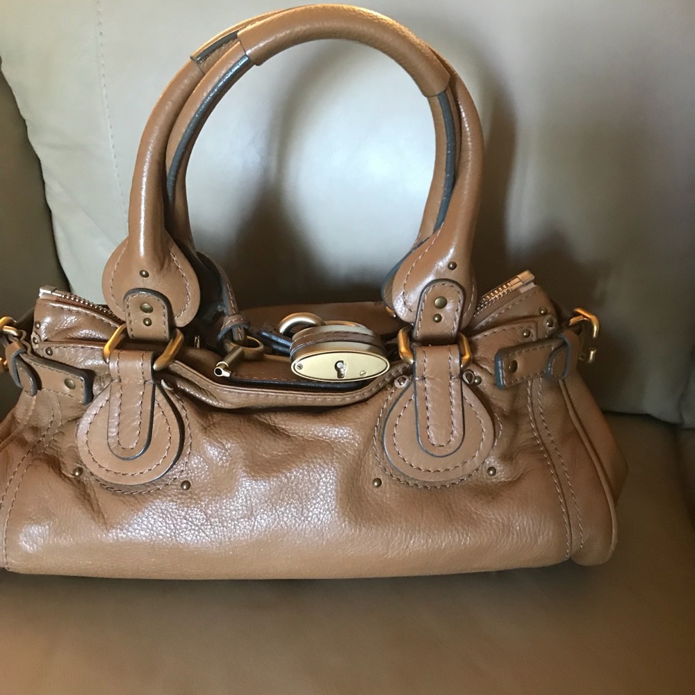 Chloe Paddington Handbag Brown Italian Leather